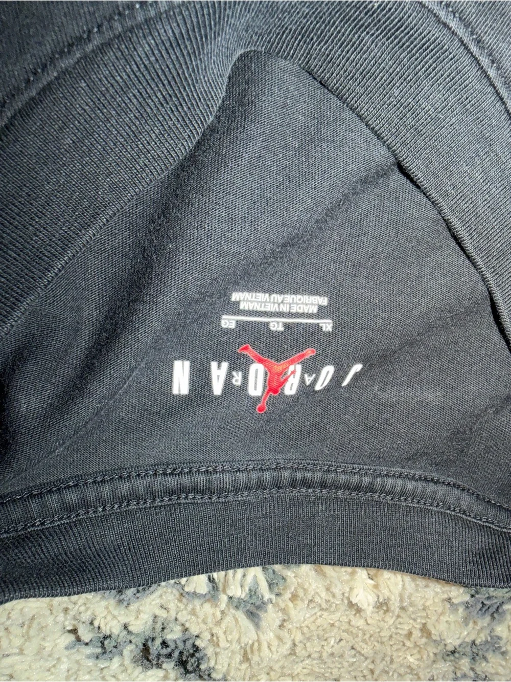 Jordan Black Tee with Red Jumpman Logo